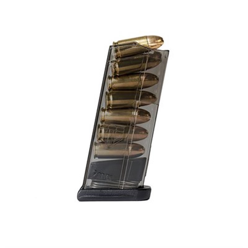 ETS SMK-GLK-43 Glock 43 7-Round 9mm Magazine Carbon Smoke Polymer
