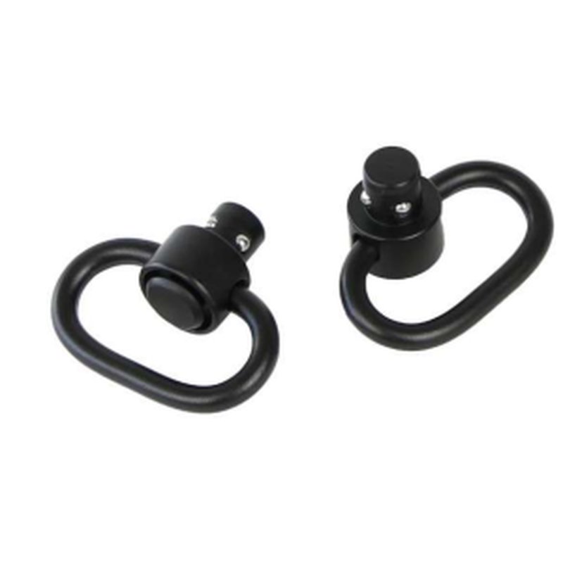 Bulldog Deluxe QD Push Button Swivel Set 1.25" Black BD884