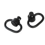 Bulldog Deluxe QD Push Button Swivel Set 1.25" Black BD884