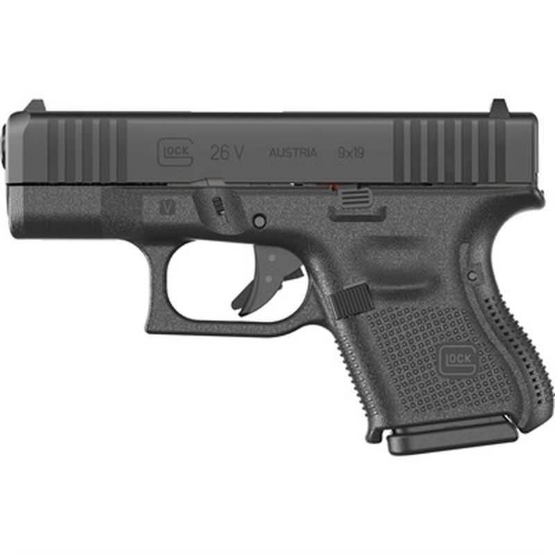 Glock G26 Gen 5 V 9mm Compact Semi-Auto Pistol 3.43" Nitride Black 10rd
