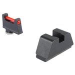 AmeriGlo GFT-142 XL Red Fiber Front & Flat Black Rear Glock Sight Set