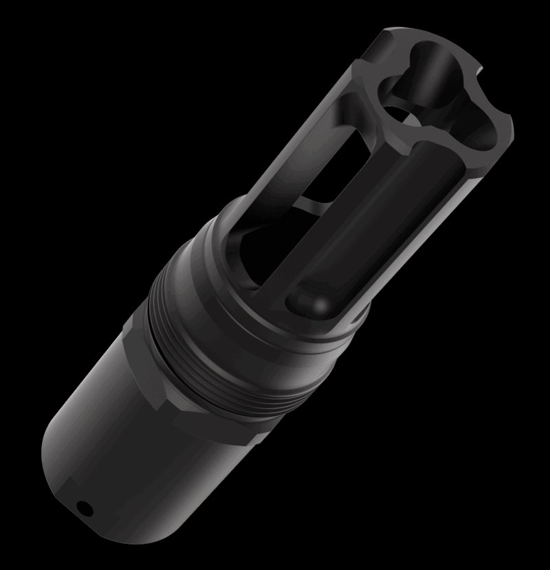 Liberty Precision Machine Eclipse LPM-2007 flash hider 1/2-28 0.30 cal 13.7 pin-and-weld