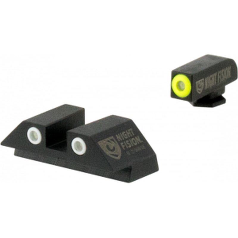 Night Fision GLK001003YGW night sights NS square front/rear for Glock 17/19