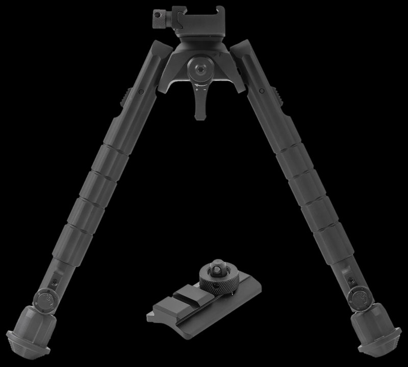 Leapers TLBP03B Bipod 8-12 in Adjustable Height Picatinny Mount