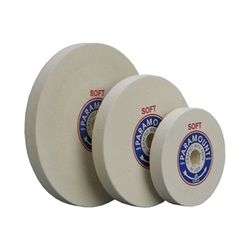 Bacon Felt Company Felt Polishing Wheel 8in Soft Felt 1/2in Arbor