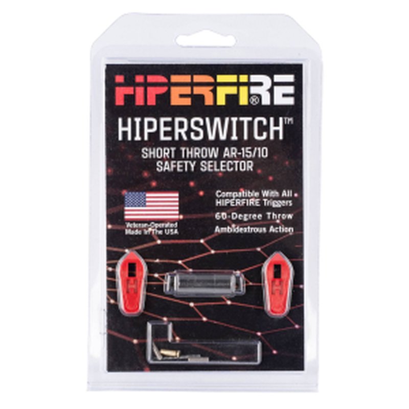 Hiperfire Hiperswitch 60 Ambidextrous Safety Selector (AR-15) Red