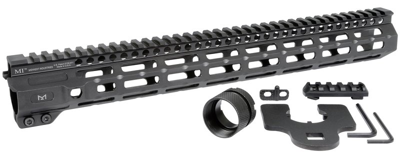 Midwest Industries MICRM15 MSeries AR-15 Handguard 15 Inch 6061 Aluminum Black
