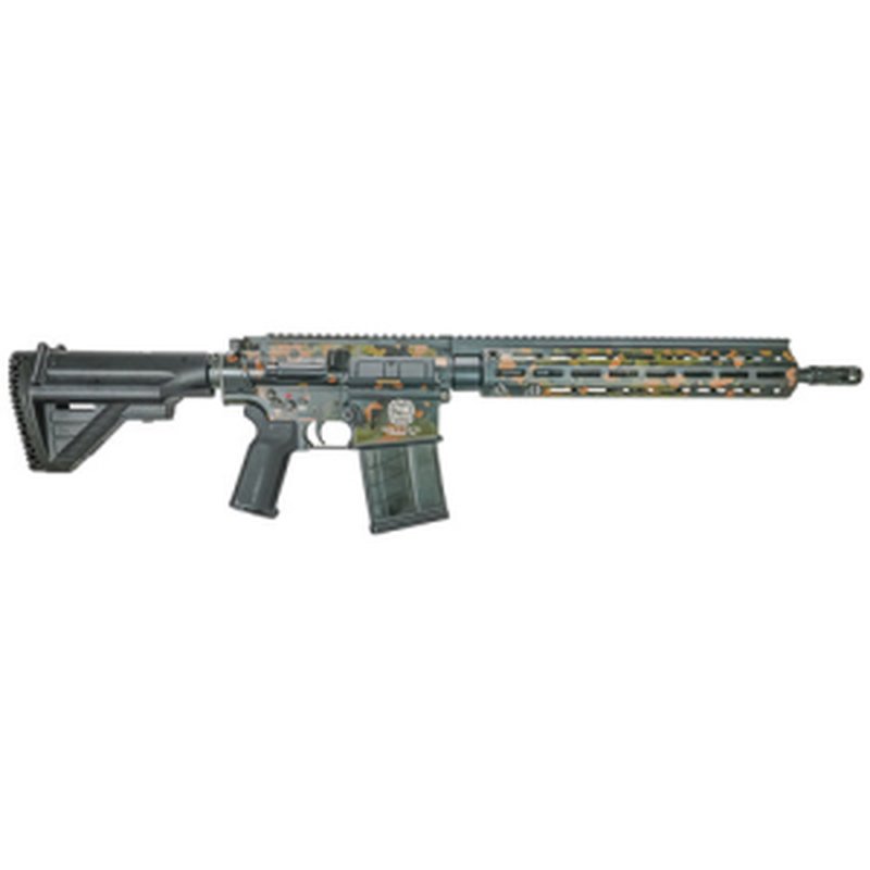 HK USA MR762A1 308 Win Semi-Auto Rifle 16.5 Inch Flecktarn Cerakote
