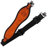 Bandera Chaparral Padded Gun Sling Suede/Nylon Rust Brown with Black Trim