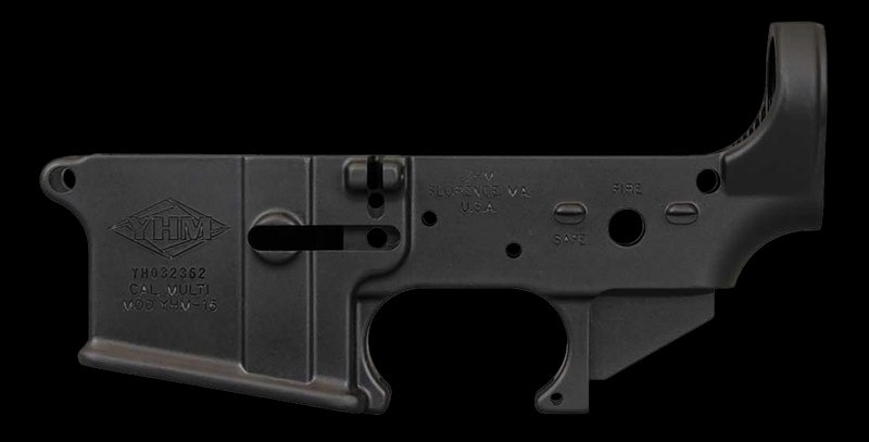 Yankee Hill AR-15 Stripped Lower Receiver Forged 7075-T6 Hardcoat Anodized Black 125