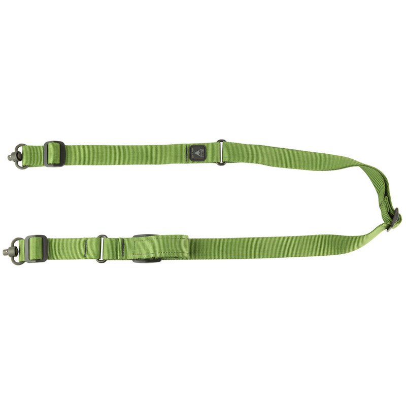 GrovTec QS 2-Point Sabre Sling 1.25 Inch Wide Green Quick Slide Push-Button Swivels