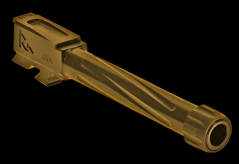 Rival Arms Precision V1 Match Grade Drop-In Barrel for Glock 48 9mm 4.17in Gold PVD