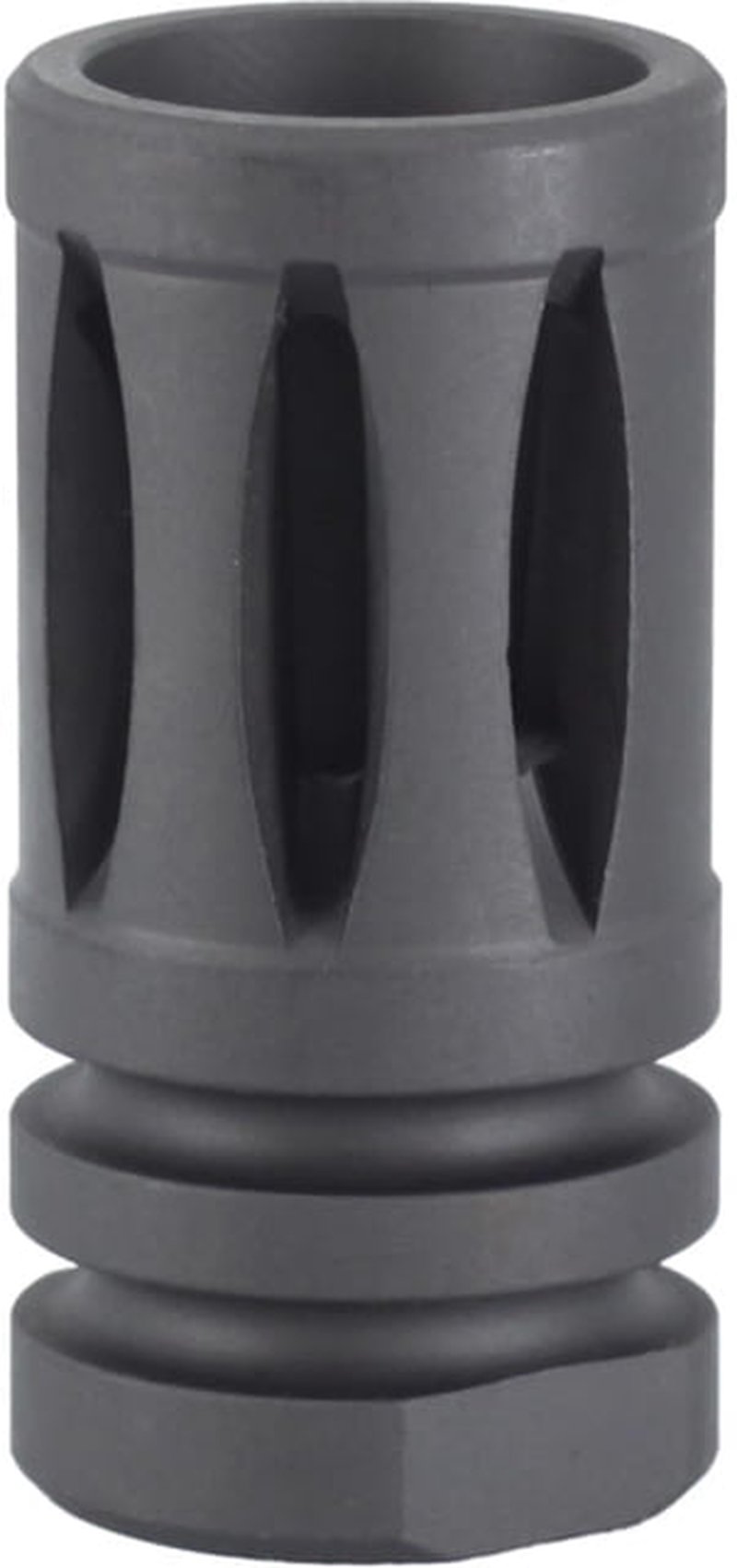 JE Machine Tech A2 5.56/.223 Birdcage Flash Hider w/ Crush Washer TS-FH2B Color: Black, Fabric/Material: Steel