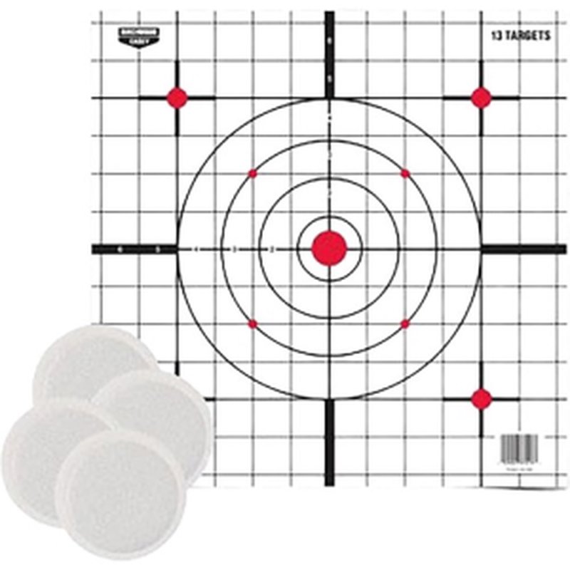 Birchwood Casey BC-37216T EZE-Scorer Thermal Targets Thermal Sight-In Hanging Paper 12" x 12" Black/Red/White