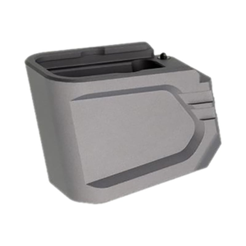 Tyrant CNC Glock 19 Magazine Extension +4/5 Grey Anodized (base pad/extended base pad)
