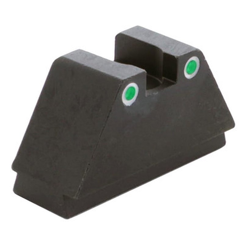 AmeriGlo Classic Green Tritium 2-Dot Rear Sight White Outlines .451 Inch for Glock GTR-115
