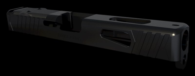 Rival Arms Precision Slide A1 QPQ Black 17-4 Stainless Doctor Cut Glock 17 Gen 3