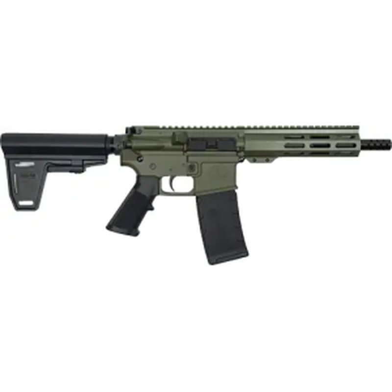 Great Lakes Firearms GLFA AR15 Pistol With Brace 223 Wylde 7.5 Inch Nitride OD Green