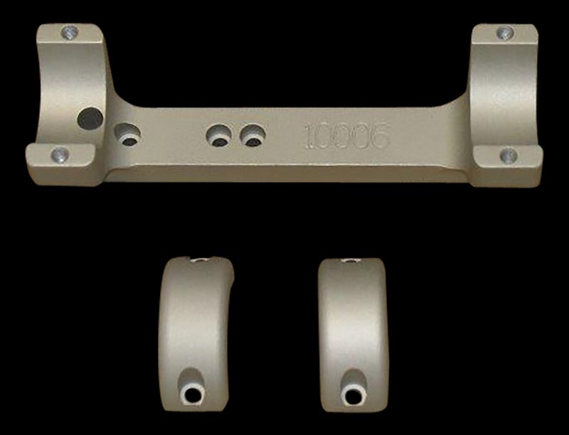 DNZ Game Reaper One-Piece Scope Mount with 1-Inch Rings Silver Medium Height