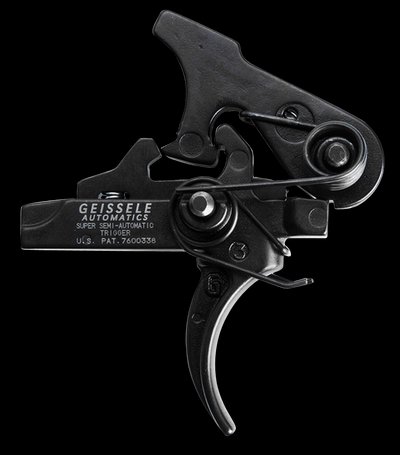 Geissele Automatics SSA Two-Stage Curved AR Trigger 4.25–4.75 lb Pull Black Oxide 05101