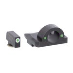 AmeriGlo Ghost Ring Night Sight Set for Glock 20/21 Pistols - Green Front Sight with White Outline, Rear Sight