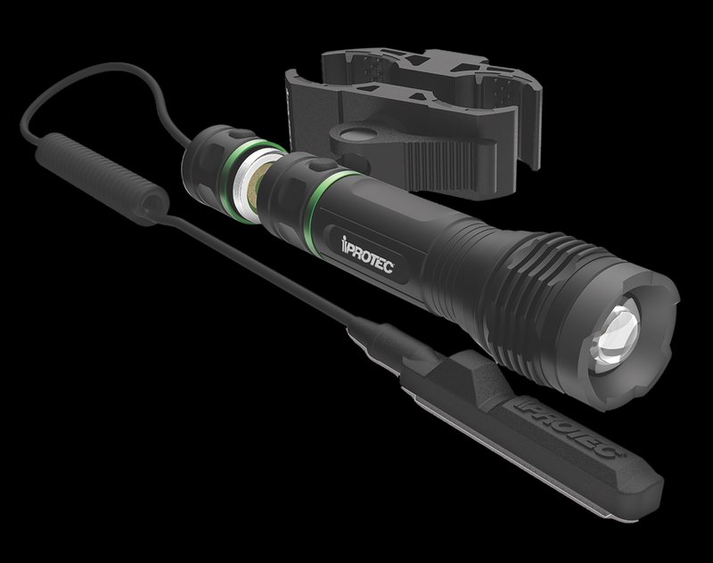 iProtec LG250 Green Weapon Light with Red Laser Long-Gun Mount 25/250 Lumens