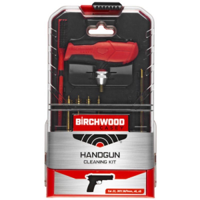 Birchwood Casey Handgun Cleaning Kit 16-Piece Set Black/Red (BC-HNDGCLN-KIT)