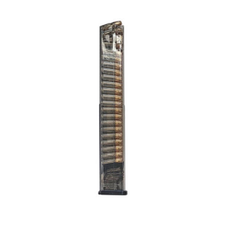 Elite Tactical Systems ETS GLK-18-40 Glock 17/18/19/26/34/45 Compatible 9mm 40-Round Clear Extended Magazine