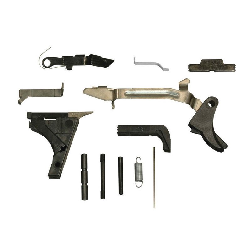 Tacfire Glock 19 Lower Parts Kit Black/Silver - PK-GLK19