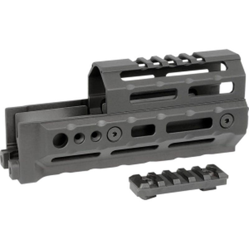 Midwest Industries MIAKALPHA6 Alpha Drop-in Aluminum Black Hardcoat Anodized 5 Slot Picatinny Rail AK-Platform 6" Long Compatible w/M-LOK