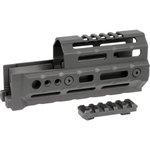 Midwest Industries MIAKALPHA6 Alpha Drop-in Aluminum Black Hardcoat Anodized 5 Slot Picatinny Rail AK-Platform 6" Long Compatible w/M-LOK