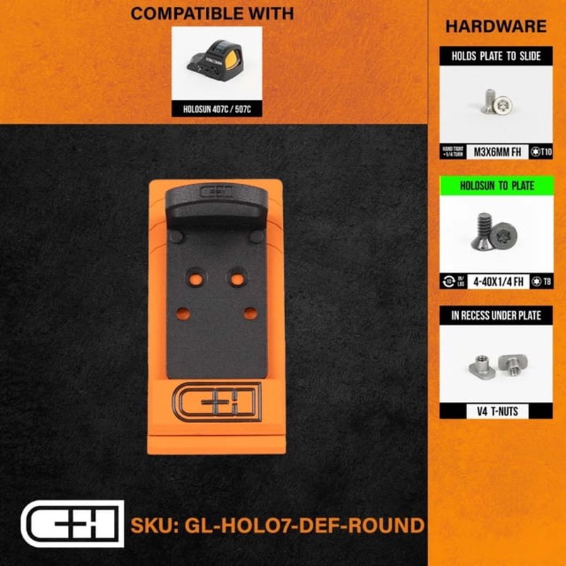 C&H Precision Weapons V4 Defender MIL/LEO Adapter Plate for RMR
