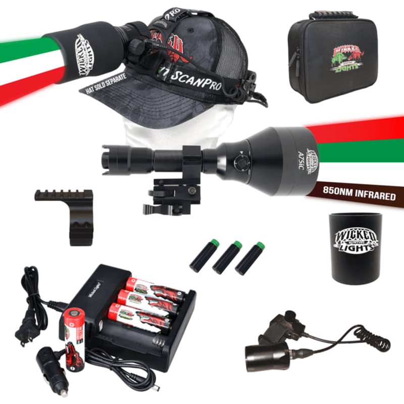 Wicked Hunting Lights A75iC LED ScanPro iC GEN4 3-Color Combo Kit (AR-15)