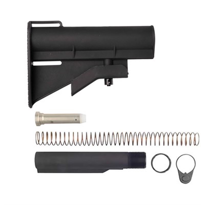 BRN AR-15 M4 MIL-SPEC Collapsible Buttstock Kit, Black