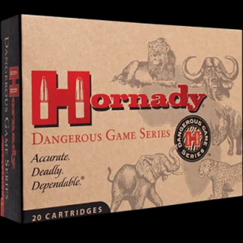 Hornady 82322 Dangerous Game 375 H&H Magnum 300gr Solid 20-Round Box