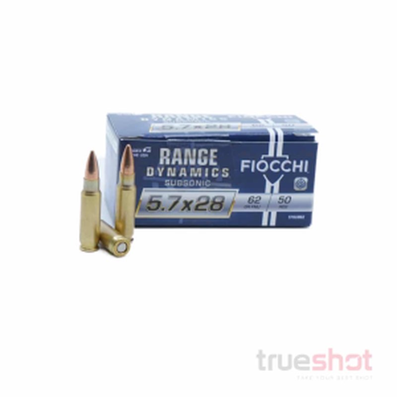 Fiocchi Range Dynamics 5.7x28mm 62 Grain FMJ Subsonic
