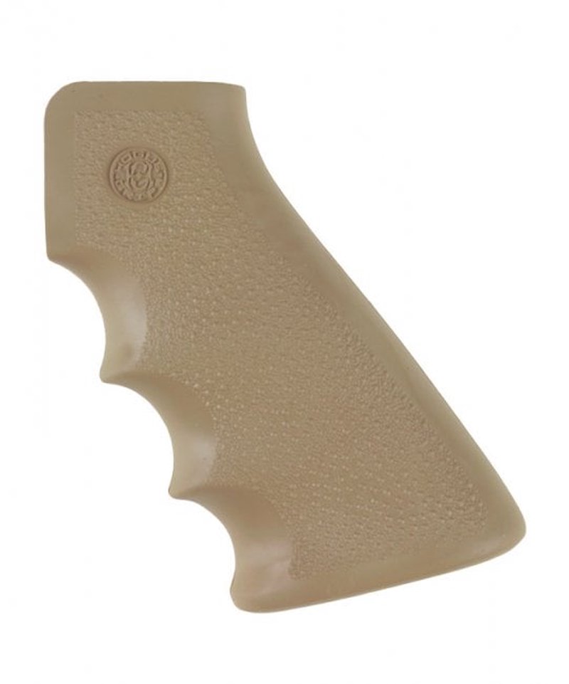 Hogue AR Platform OverMolded Grip, Desert Tan W/ Finger Grooves