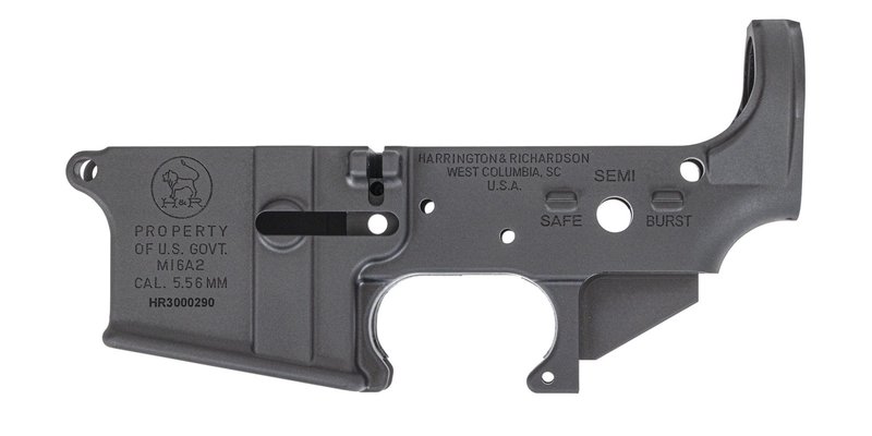 Harrington & Richardson A2 Stripped Lower Receiver Gray for AR-15
