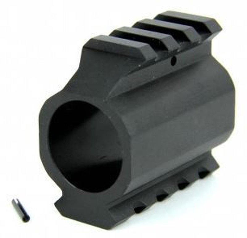 Tacfire AR15 0.936 Low Profile Gas Block Mil-Spec Aluminum with Pin Top Rail