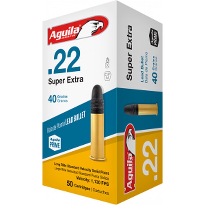 Aguila 1B220332 Standard Velocity 22 Long Rifle (LR) 40 GR Solid Point - 2000 Round Case