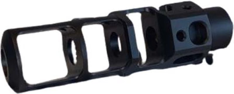 Unrivaled Siege Long Muzzle Brake 9mm 1/2-28 Threaded