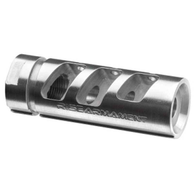 RISE ARMAMENT RA701 Compensator Silver 416R SS 1/2-28 tpi 2.5"