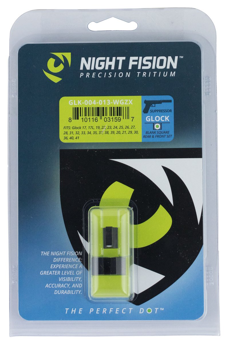 Night Fision Perfect Dot Tritium Night Sight Set Glock Suppressor Height