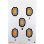 Action Target Five Bulls-Eye Target 23x35" Orange & Black (100 Count)