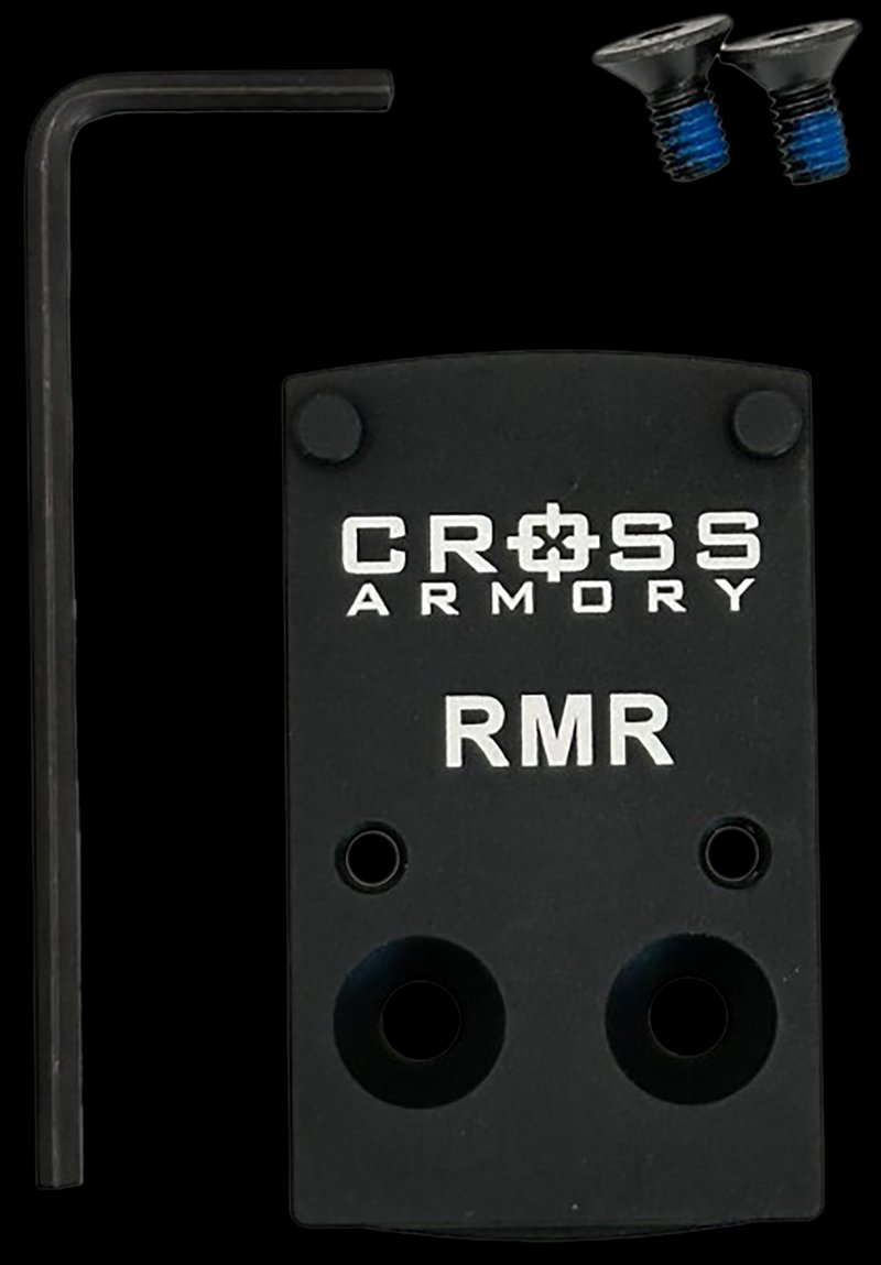 Cross Armory CRRMADAPTER RMSC-to-RMR Adapter Plate (RMR Footprint) Black Oxide Aluminum