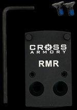 Cross Armory CRRMADAPTER RMSC-to-RMR Adapter Plate (RMR Footprint) Black Oxide Aluminum