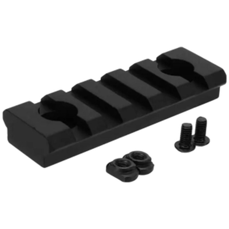 Tacfire Picatinny M-LOK Rail Section 5 Slot Black 2in