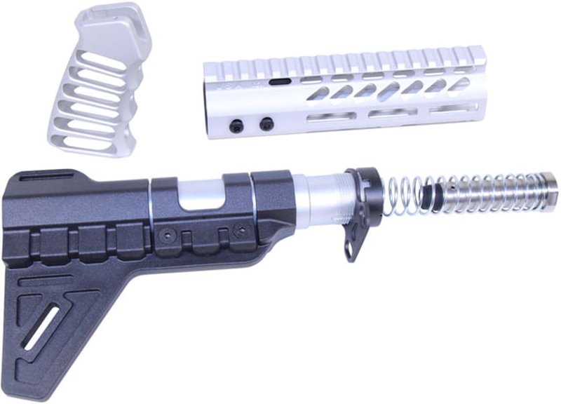 Guntec USA AR-15 Pistol Furniture Set with Micro Breach Pistol Brace