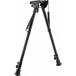 Harris Bipods 25S Swivel 25 Swivel Stud, 12-25" Black Steel/Aluminum, Rubber Feet