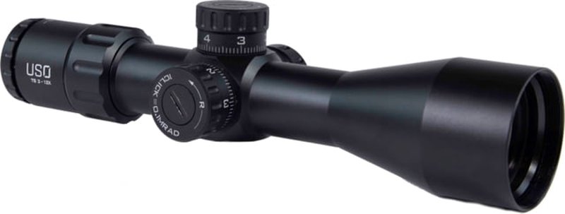 U.S. Optics TS 3-12x44mm 30 mm Tube Rifle Scope, Second Focal Plane